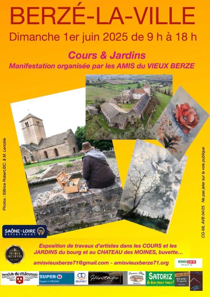Affiche Cours et Jardins 2025
